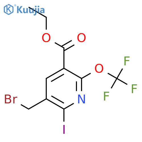 Ethyl 3-(bromomethyl)-2-iodo-6-(trifluoromethoxy)pyridine-5-carboxylate structure