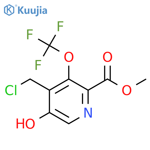 Methyl 4-(chloromethyl)-5-hydroxy-3-(trifluoromethoxy)pyridine-2-carboxylate structure