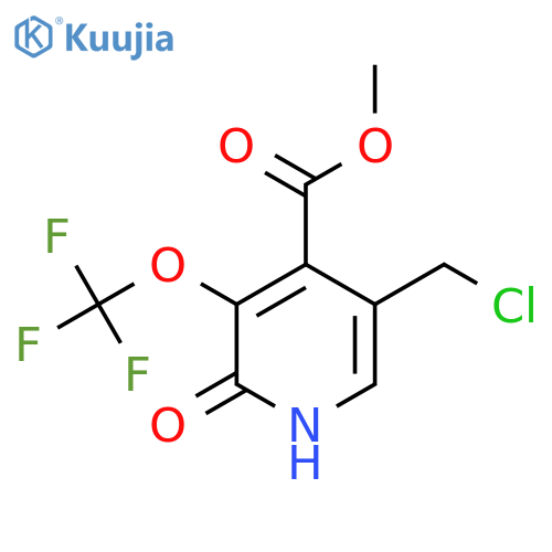 Methyl 5-(chloromethyl)-2-hydroxy-3-(trifluoromethoxy)pyridine-4-carboxylate structure