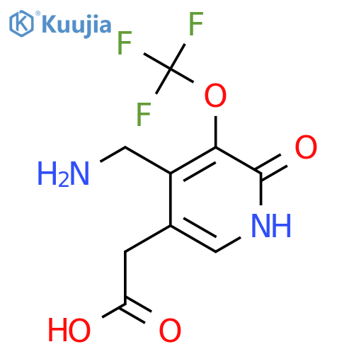 4-(Aminomethyl)-2-hydroxy-3-(trifluoromethoxy)pyridine-5-acetic acid structure