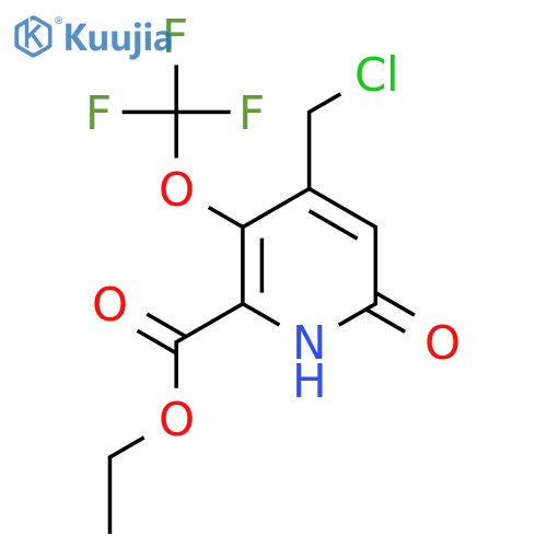 Ethyl 4-(chloromethyl)-6-hydroxy-3-(trifluoromethoxy)pyridine-2-carboxylate structure
