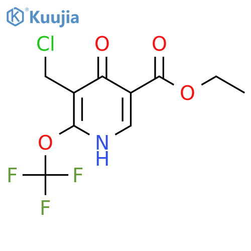 Ethyl 3-(chloromethyl)-4-hydroxy-2-(trifluoromethoxy)pyridine-5-carboxylate structure