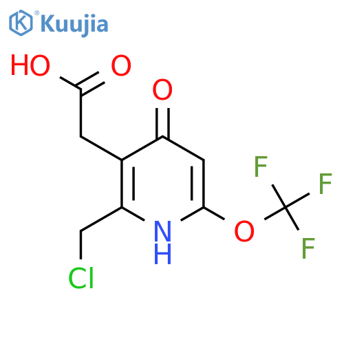 2-(Chloromethyl)-4-hydroxy-6-(trifluoromethoxy)pyridine-3-acetic acid structure