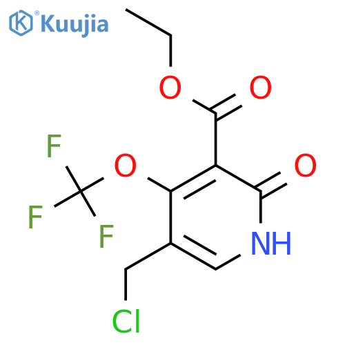 Ethyl 5-(chloromethyl)-2-hydroxy-4-(trifluoromethoxy)pyridine-3-carboxylate structure