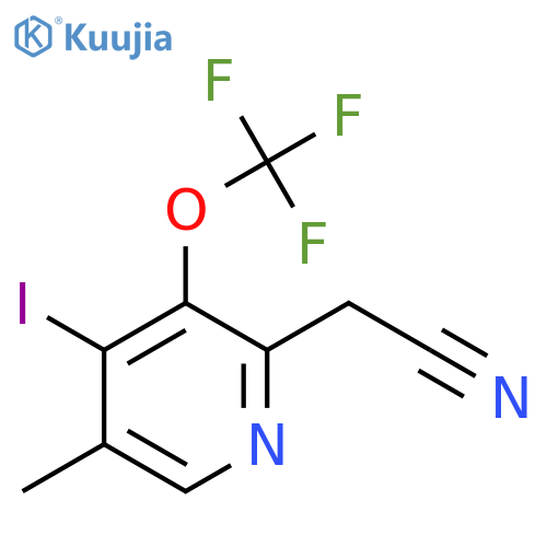 4-Iodo-5-methyl-3-(trifluoromethoxy)pyridine-2-acetonitrile structure