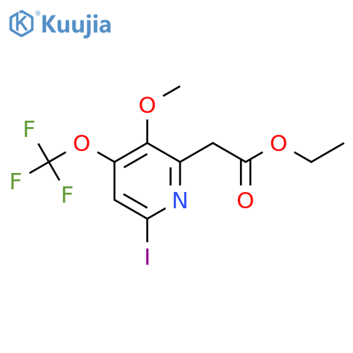 Ethyl 6-iodo-3-methoxy-4-(trifluoromethoxy)pyridine-2-acetate structure
