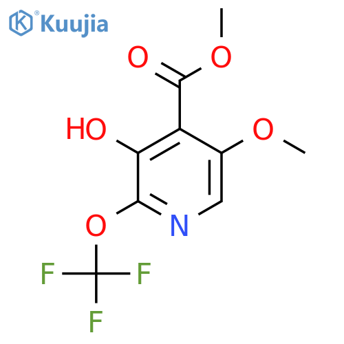 Methyl 3-hydroxy-5-methoxy-2-(trifluoromethoxy)pyridine-4-carboxylate structure