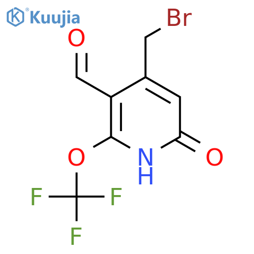 4-(Bromomethyl)-6-hydroxy-2-(trifluoromethoxy)pyridine-3-carboxaldehyde structure