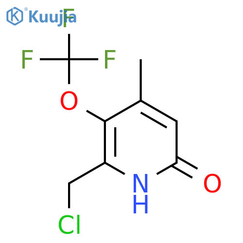 2-(Chloromethyl)-6-hydroxy-4-methyl-3-(trifluoromethoxy)pyridine structure