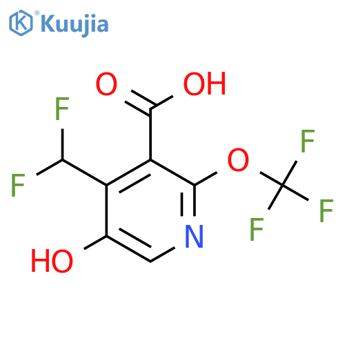 4-(Difluoromethyl)-5-hydroxy-2-(trifluoromethoxy)pyridine-3-carboxylic acid structure