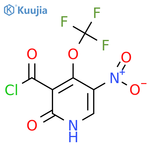 2-Hydroxy-5-nitro-4-(trifluoromethoxy)pyridine-3-carbonyl chloride structure
