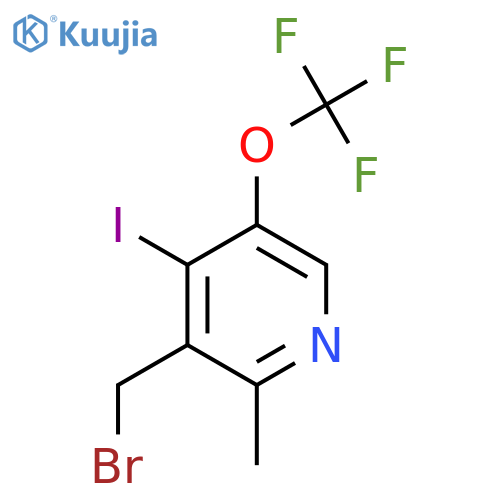 3-(Bromomethyl)-4-iodo-2-methyl-5-(trifluoromethoxy)pyridine structure