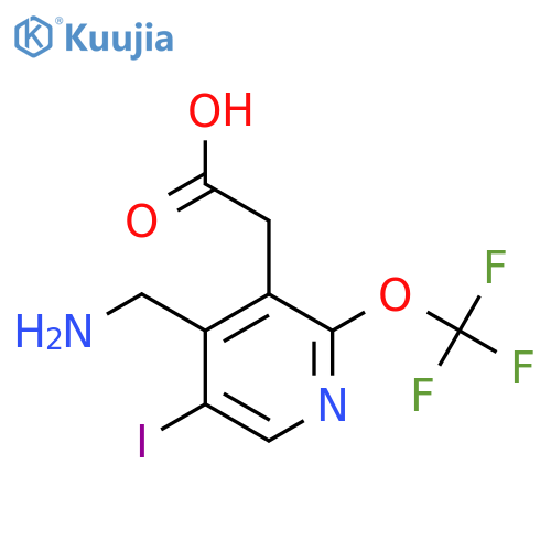 4-(Aminomethyl)-5-iodo-2-(trifluoromethoxy)pyridine-3-acetic acid structure