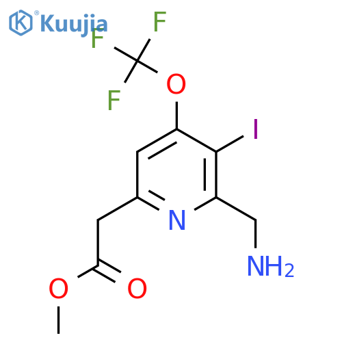 Methyl 2-(aminomethyl)-3-iodo-4-(trifluoromethoxy)pyridine-6-acetate structure