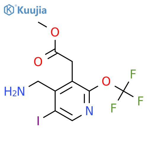 Methyl 4-(aminomethyl)-5-iodo-2-(trifluoromethoxy)pyridine-3-acetate structure