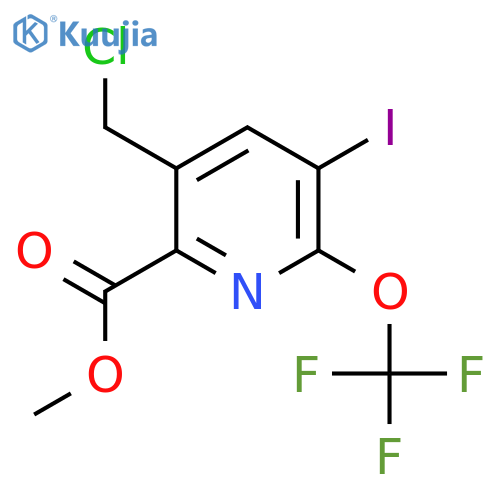 Methyl 3-(chloromethyl)-5-iodo-6-(trifluoromethoxy)pyridine-2-carboxylate structure
