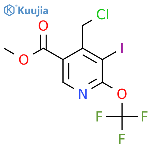 Methyl 4-(chloromethyl)-3-iodo-2-(trifluoromethoxy)pyridine-5-carboxylate structure