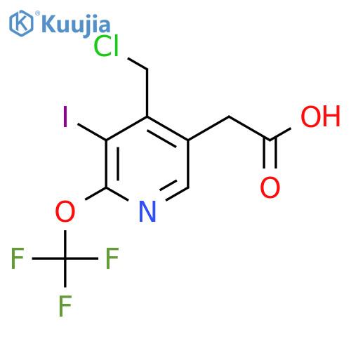 4-(Chloromethyl)-3-iodo-2-(trifluoromethoxy)pyridine-5-acetic acid structure