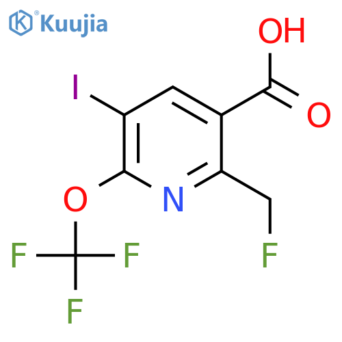 2-(Fluoromethyl)-5-iodo-6-(trifluoromethoxy)pyridine-3-carboxylic acid structure