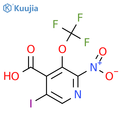 5-Iodo-2-nitro-3-(trifluoromethoxy)pyridine-4-carboxylic acid structure