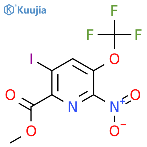 Methyl 5-iodo-2-nitro-3-(trifluoromethoxy)pyridine-6-carboxylate structure