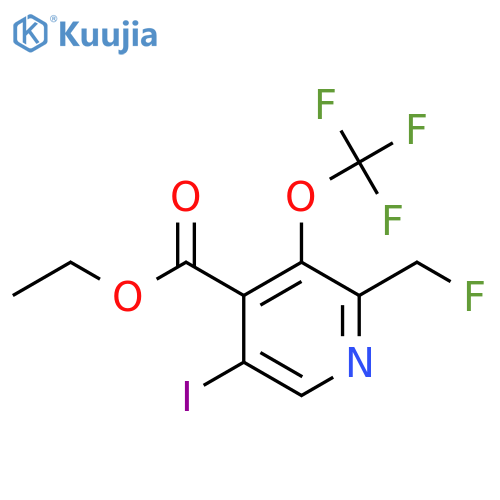 Ethyl 2-(fluoromethyl)-5-iodo-3-(trifluoromethoxy)pyridine-4-carboxylate structure