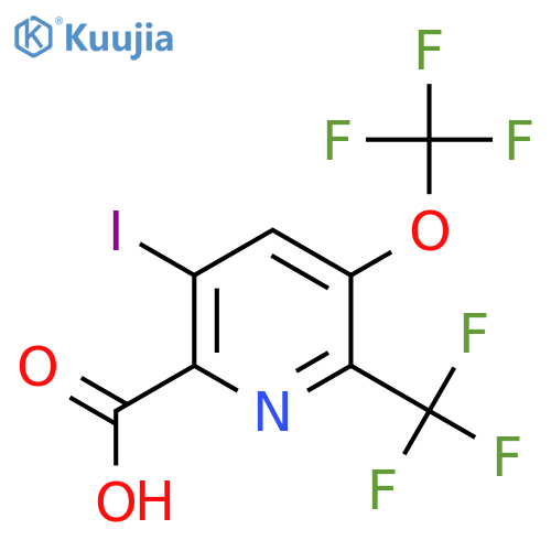 3-Iodo-5-(trifluoromethoxy)-6-(trifluoromethyl)pyridine-2-carboxylic acid structure