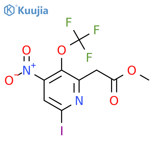 Methyl 6-iodo-4-nitro-3-(trifluoromethoxy)pyridine-2-acetate structure