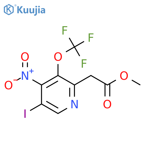 Methyl 5-iodo-4-nitro-3-(trifluoromethoxy)pyridine-2-acetate structure
