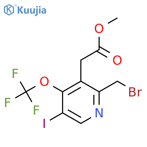 Methyl 2-(bromomethyl)-5-iodo-4-(trifluoromethoxy)pyridine-3-acetate structure