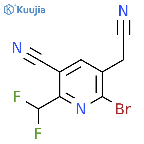 2-Bromo-5-cyano-6-(difluoromethyl)pyridine-3-acetonitrile structure