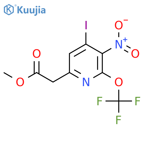 Methyl 4-iodo-3-nitro-2-(trifluoromethoxy)pyridine-6-acetate structure