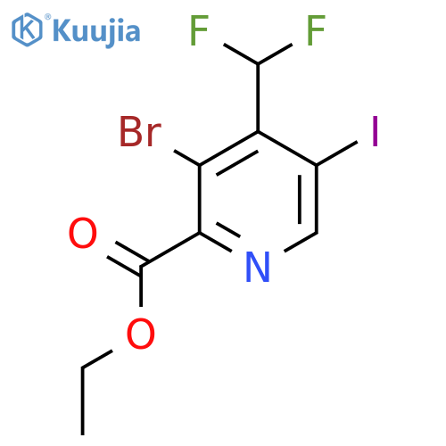 Ethyl 3-bromo-4-(difluoromethyl)-5-iodopyridine-2-carboxylate structure