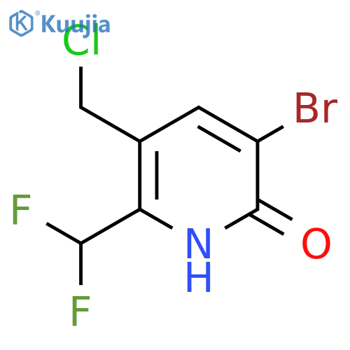 3-Bromo-5-(chloromethyl)-6-(difluoromethyl)-2-hydroxypyridine structure