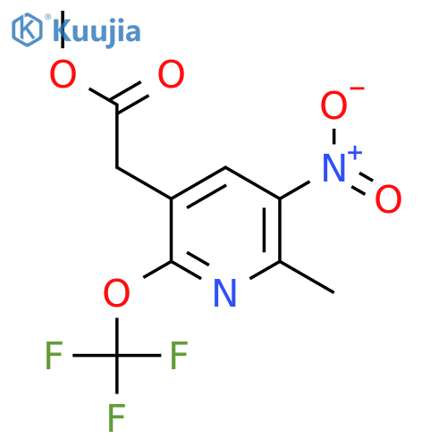 Methyl 2-methyl-3-nitro-6-(trifluoromethoxy)pyridine-5-acetate structure