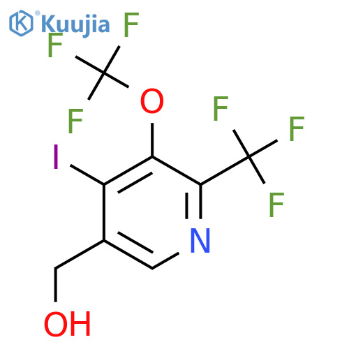4-Iodo-3-(trifluoromethoxy)-2-(trifluoromethyl)pyridine-5-methanol structure
