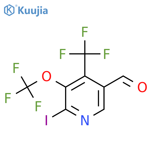 2-Iodo-3-(trifluoromethoxy)-4-(trifluoromethyl)pyridine-5-carboxaldehyde structure