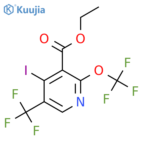 Ethyl 4-iodo-2-(trifluoromethoxy)-5-(trifluoromethyl)pyridine-3-carboxylate structure
