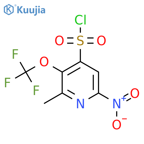 2-Methyl-6-nitro-3-(trifluoromethoxy)pyridine-4-sulfonyl chloride structure