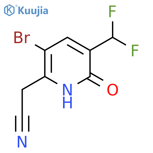 3-Bromo-5-(difluoromethyl)-6-hydroxypyridine-2-acetonitrile structure