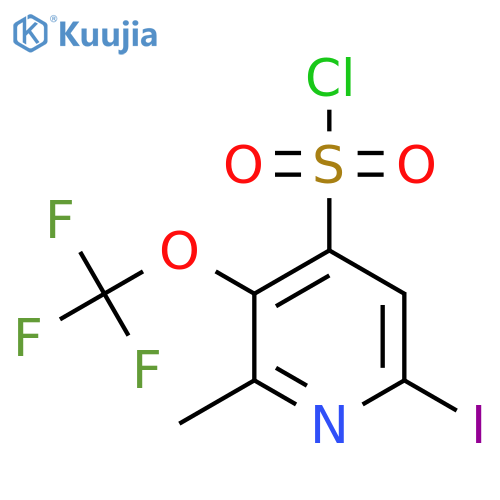 6-Iodo-2-methyl-3-(trifluoromethoxy)pyridine-4-sulfonyl chloride structure