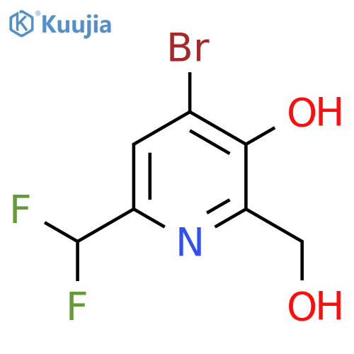 4-Bromo-6-(difluoromethyl)-3-hydroxypyridine-2-methanol structure