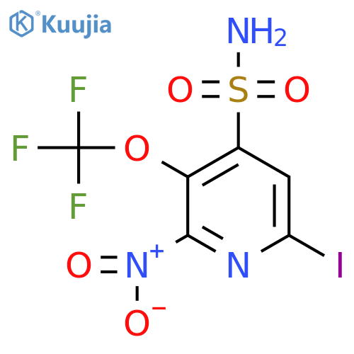 6-Iodo-2-nitro-3-(trifluoromethoxy)pyridine-4-sulfonamide structure