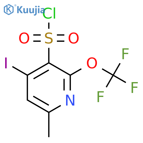 4-Iodo-6-methyl-2-(trifluoromethoxy)pyridine-3-sulfonyl chloride structure