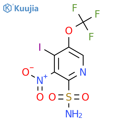 4-Iodo-3-nitro-5-(trifluoromethoxy)pyridine-2-sulfonamide structure