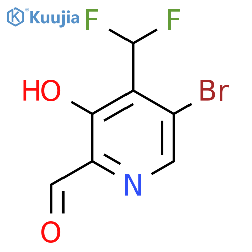 5-Bromo-4-(difluoromethyl)-3-hydroxypyridine-2-carboxaldehyde structure