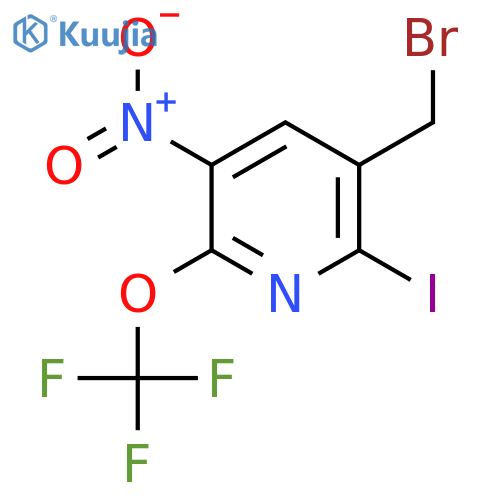3-(Bromomethyl)-2-iodo-5-nitro-6-(trifluoromethoxy)pyridine structure
