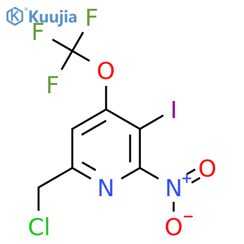 6-(Chloromethyl)-3-iodo-2-nitro-4-(trifluoromethoxy)pyridine structure