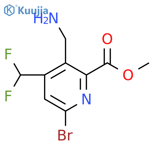 Methyl 3-(aminomethyl)-6-bromo-4-(difluoromethyl)pyridine-2-carboxylate structure