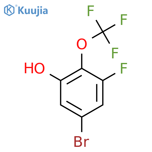 5-Bromo-3-fluoro-2-(trifluoromethoxy)phenol structure